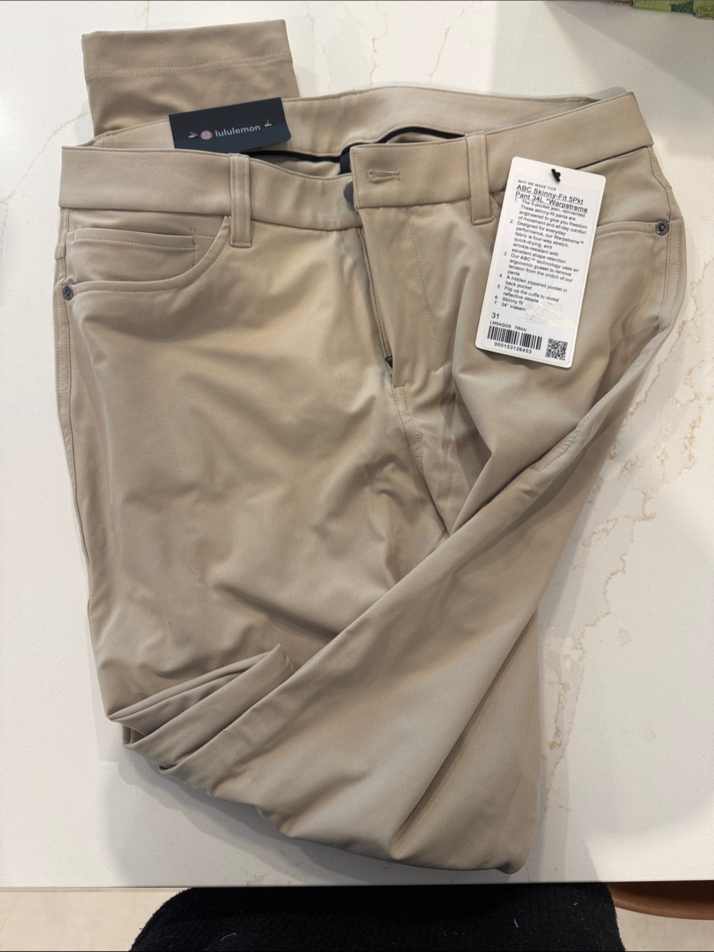 lululemon athletica Men's Tech Chino Pants - Tan